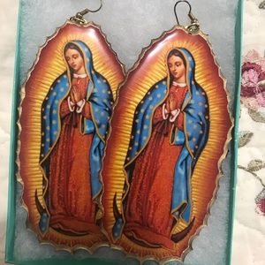 Virgin Mary earrings